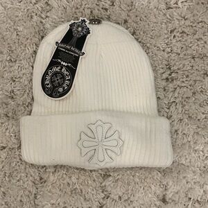 Chrome Hearts White Cross Patch Beanie Hat